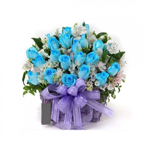 Blue Clues - 24 Stems In Basket